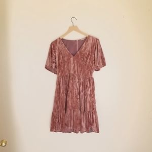 Jessa Kae Rose Velvet Dress